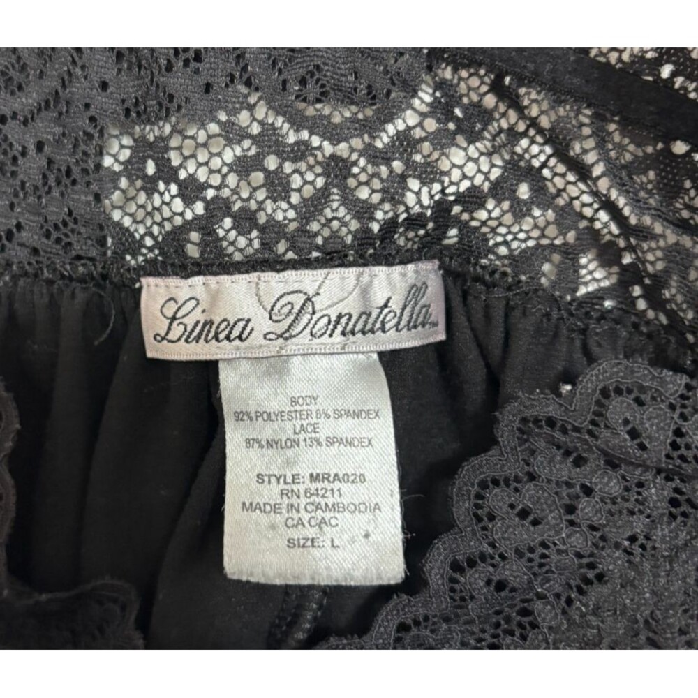 Linea Donatella Slip Dress Sz L‎ Lace Babydoll Whimsigoth Dark Fairy Festival - Picture 4 of 9